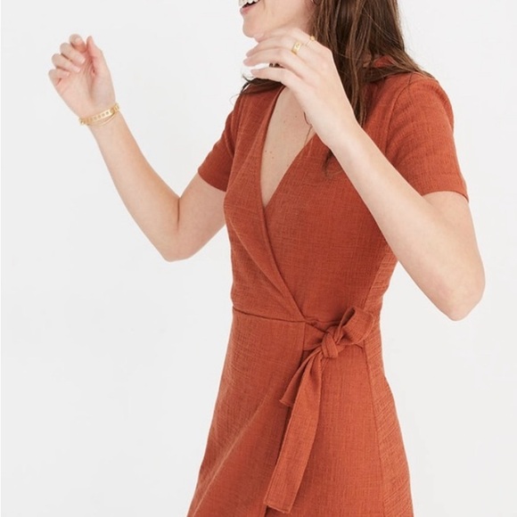 Madewell Texture & Thread Short-Sleeve Side-Tie Dress | Size Medium - Picture 3 of 16